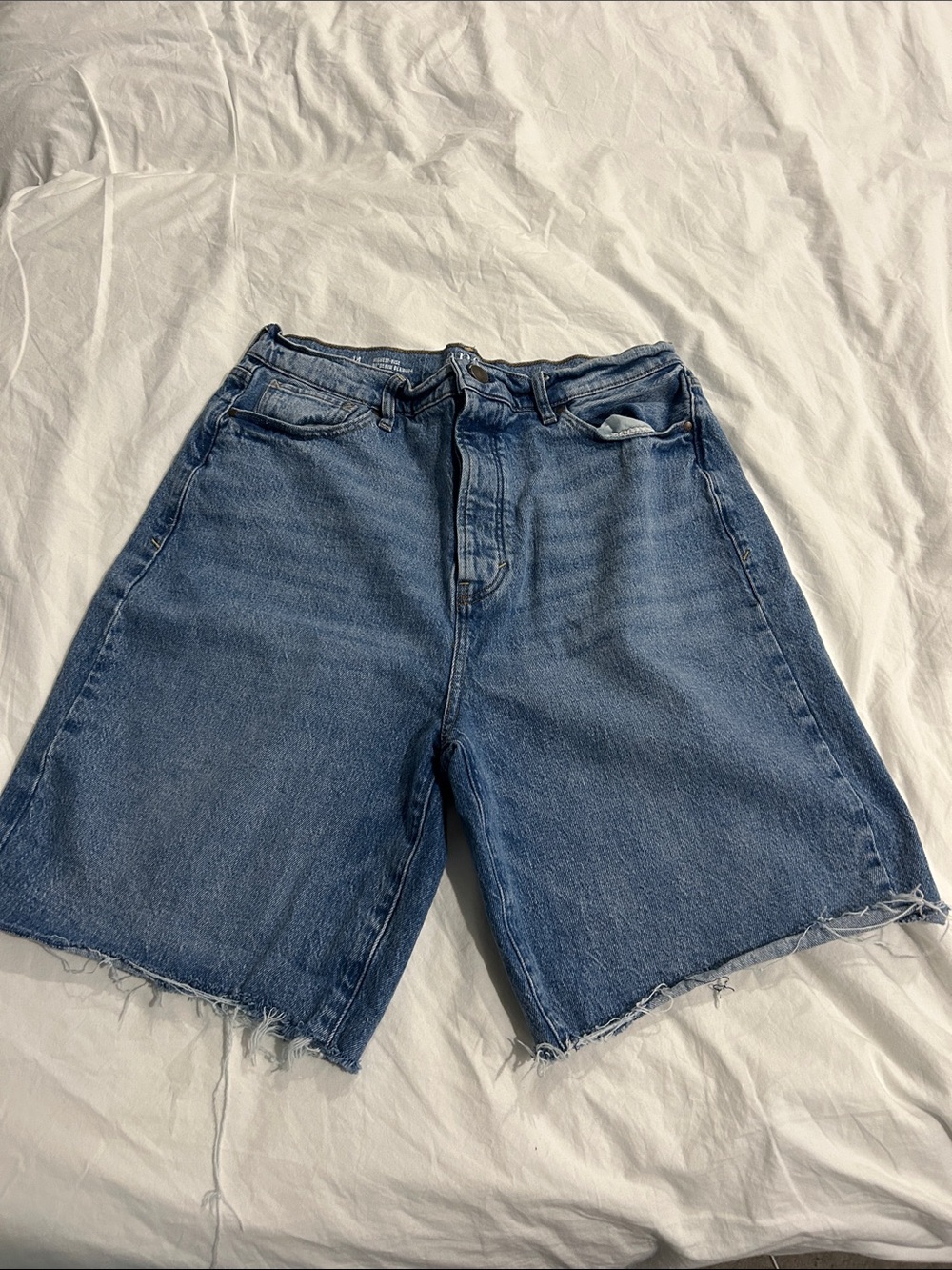 a.n.a Women's Denim Bermuda Shorts in Medium Blue